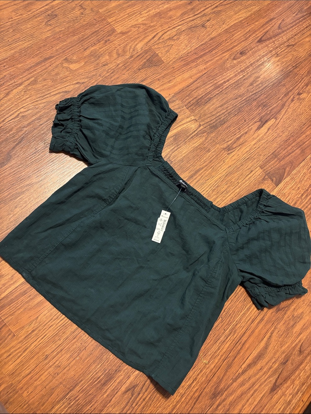 Madewell Square-Neck Puff Sleeve Top